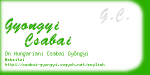gyongyi csabai business card